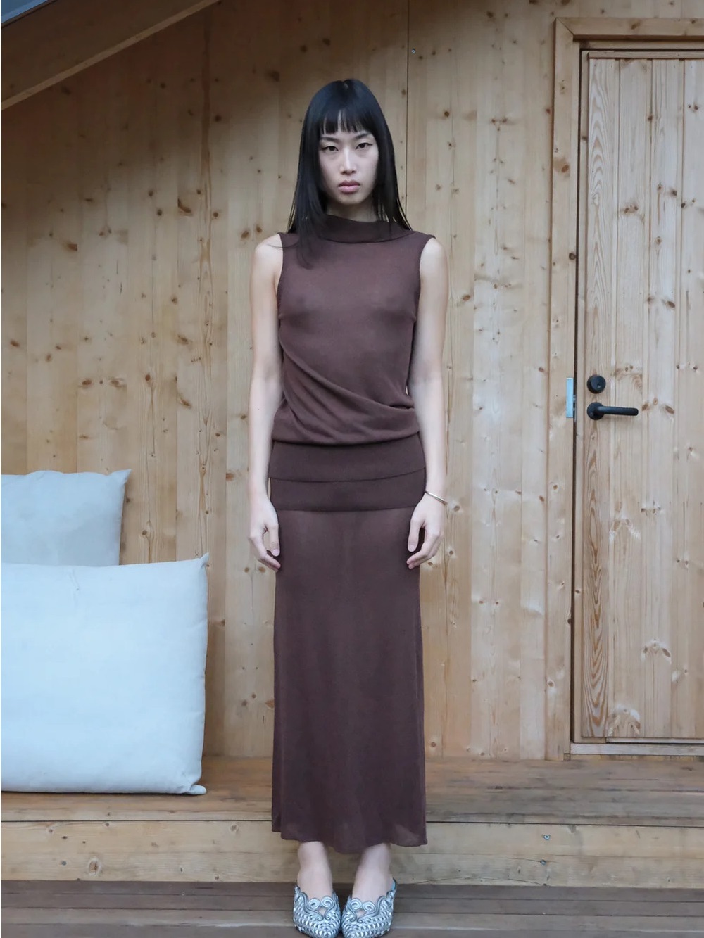NWT geel Danni skirt in brown - size L